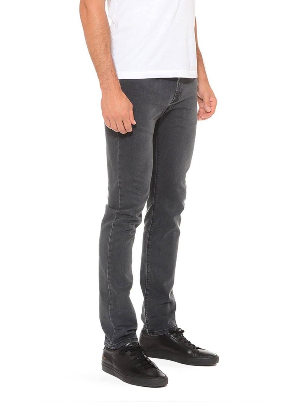 Mott & Bow Slim Stone Grey Jeans Stretch Cotton Minimalist